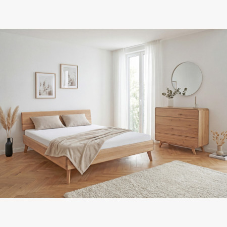 Fa komód fehér tölgy 4 fiókkal