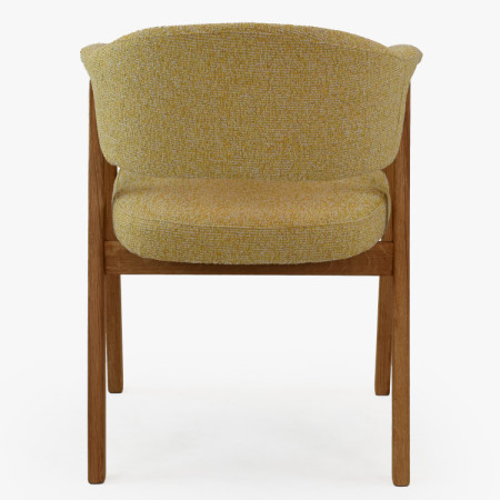 Tölgyfa szék karfával, sárga