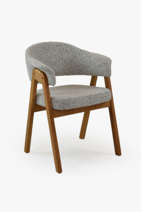 Modern karfás szék, szürke