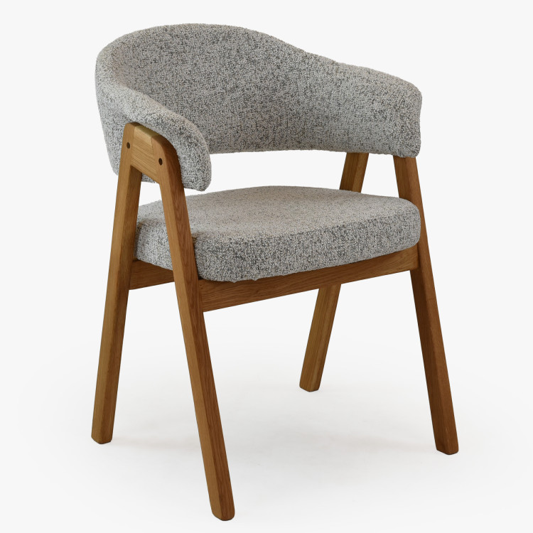 Modern karfás szék, szürke