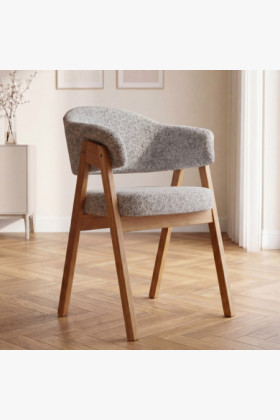 Modern karfás szék, szürke 2