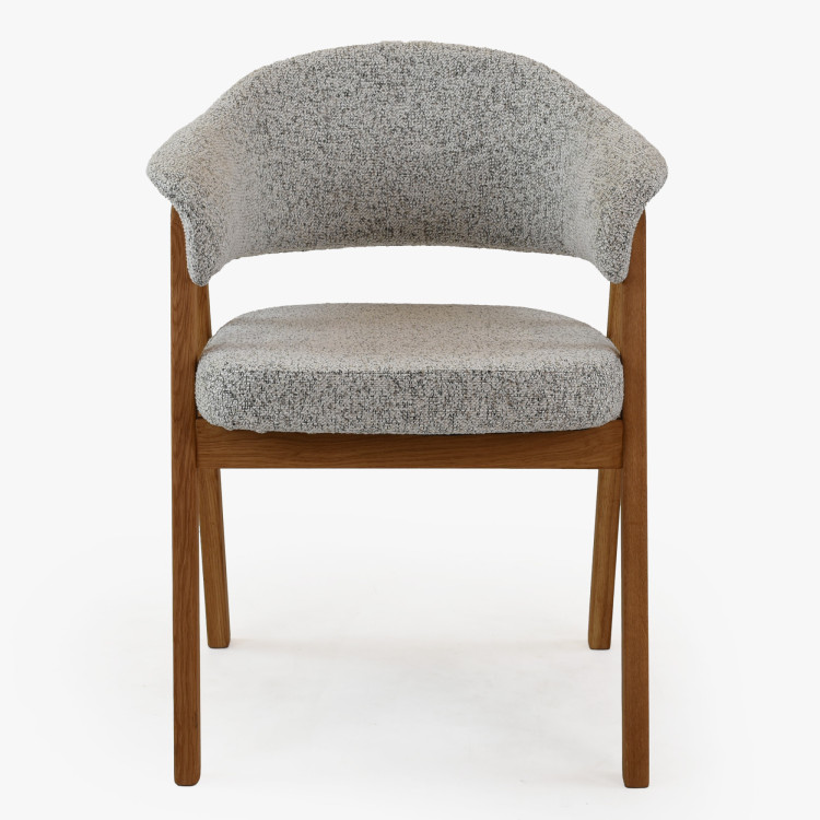 Modern karfás szék, szürke