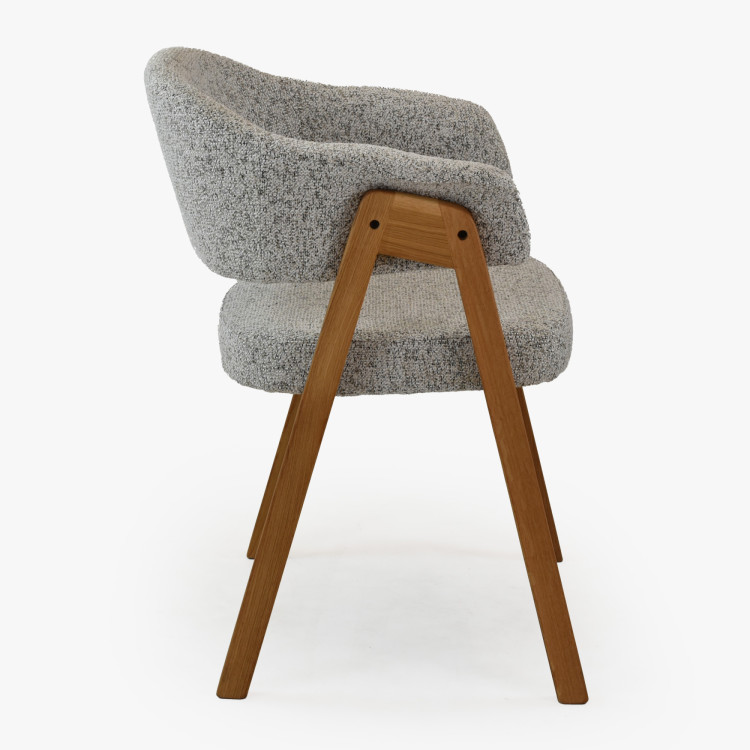 Modern karfás szék, szürke