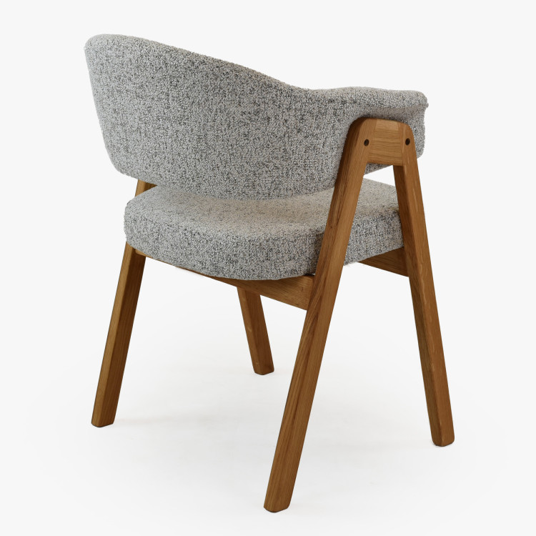 Modern karfás szék, szürke