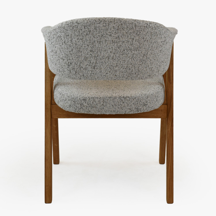 Modern karfás szék, szürke