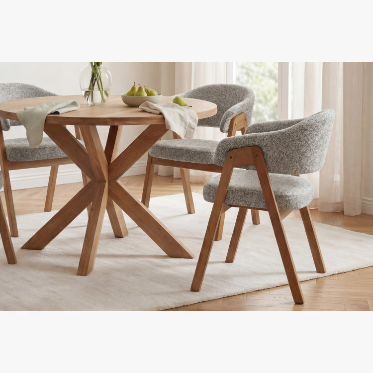 Modern karfás szék, szürke