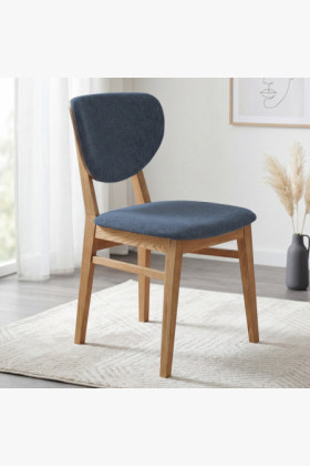 Tölgy étkezőszék kárpitozott ülőrésszel - antracit easy clean szövet