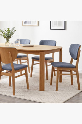 Tölgy étkezőszék kárpitozott ülőrésszel - antracit easy clean szövet 2