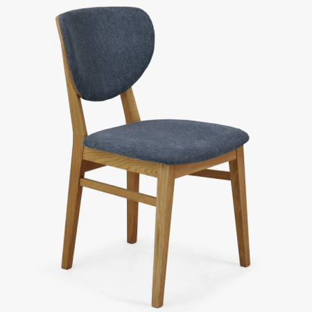 Tölgy étkezőszék kárpitozott ülőrésszel - antracit easy clean szövet