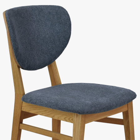 Tölgy étkezőszék kárpitozott ülőrésszel - antracit easy clean szövet