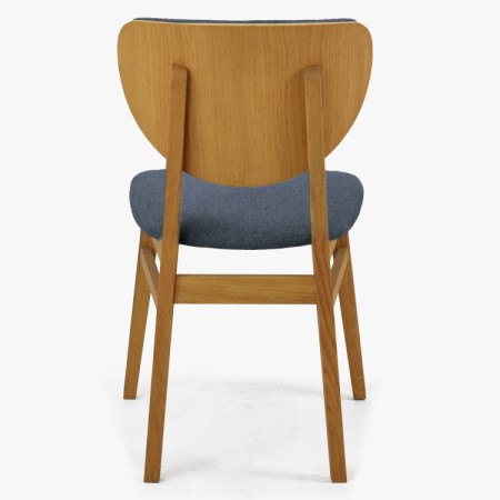 Tölgy étkezőszék kárpitozott ülőrésszel - antracit easy clean szövet