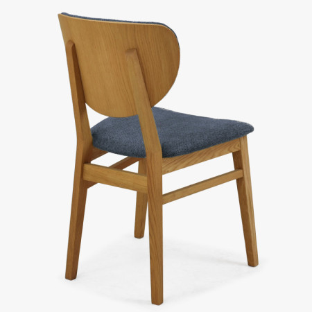 Tölgy étkezőszék kárpitozott ülőrésszel - antracit easy clean szövet