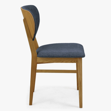 Tölgy étkezőszék kárpitozott ülőrésszel - antracit easy clean szövet