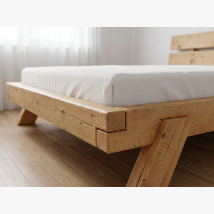 Tömör fenyő ágy 180 × 200 cm - Lienka