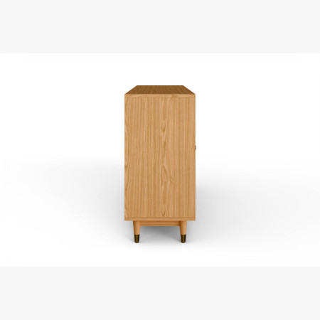 Tömör tölgy Jessica komód 190 cm halszálkamintás marással