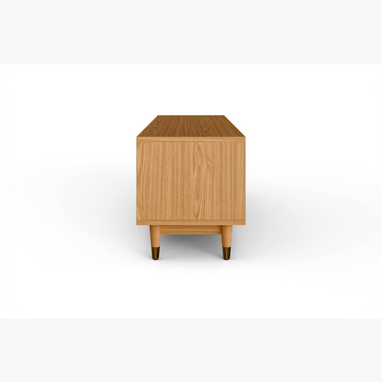 Tömörfa Jessica TV komód 179 cm díszített halszálka mintával