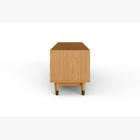 Tömörfa Jessica TV komód 179 cm díszített halszálka mintával