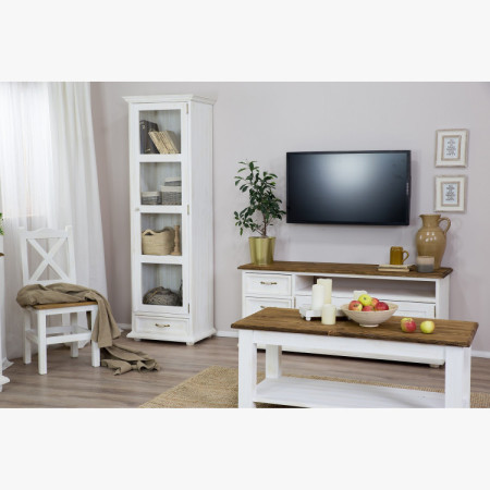 Egyszárnyas vitrines szekrény provence stílusban. Vit 116 Patina