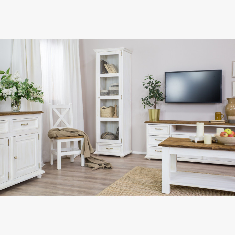 Egyszárnyas vitrines szekrény provence stílusban. Vit 116 Patina