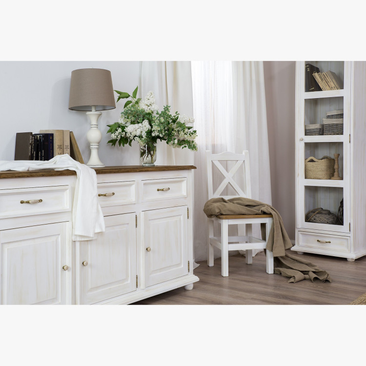 Egyszárnyas vitrines szekrény provence stílusban. Vit 116 Patina