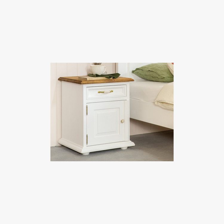 Provence éjjeliszekrény Fehér patina