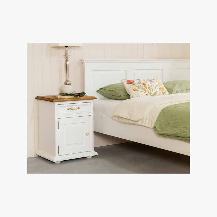Provence éjjeliszekrény Fehér patina