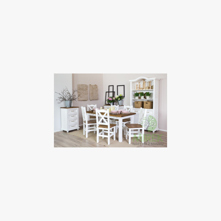 Provanszi szék Fehér patina - barna