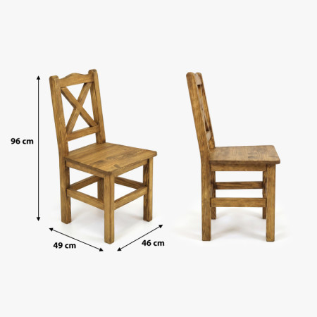 Rusztikus étkezőasztal és székek