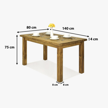 Rusztikus étkezőasztal és székek