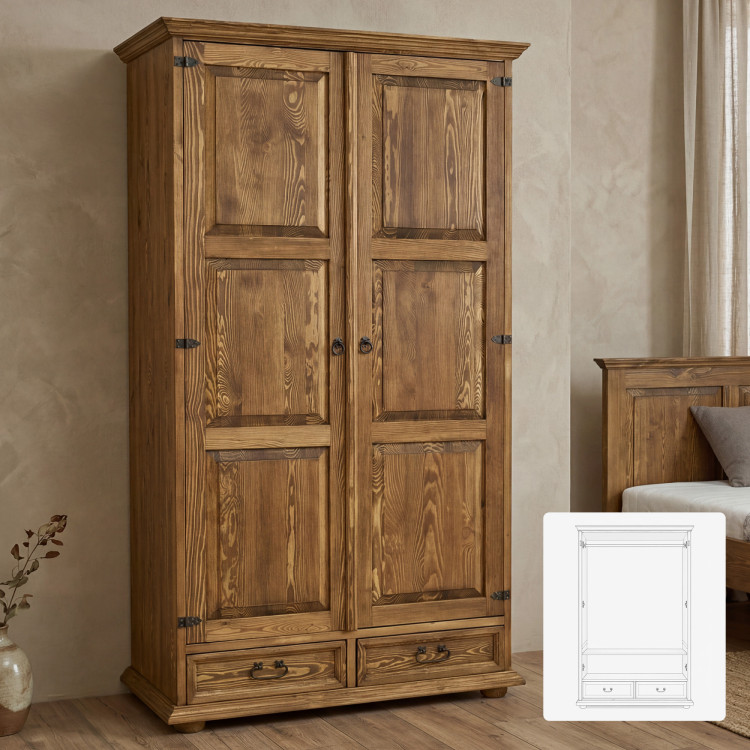 Rusztikus gardróbszekrény