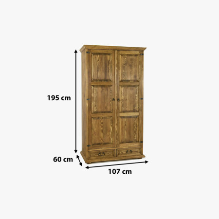 Rusztikus gardróbszekrény