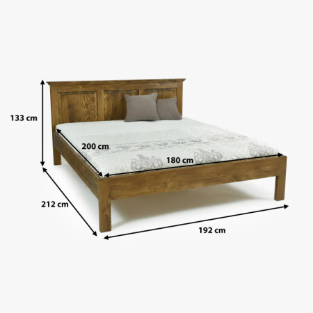 Franciaágy rusztikus stílusban 180 x 200