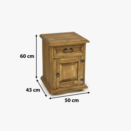 Éjjeliszekrény vidéki stílusban