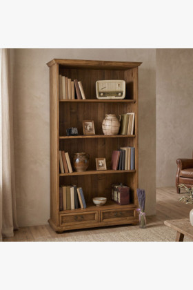 Könyvespolc rusztikus stílusban