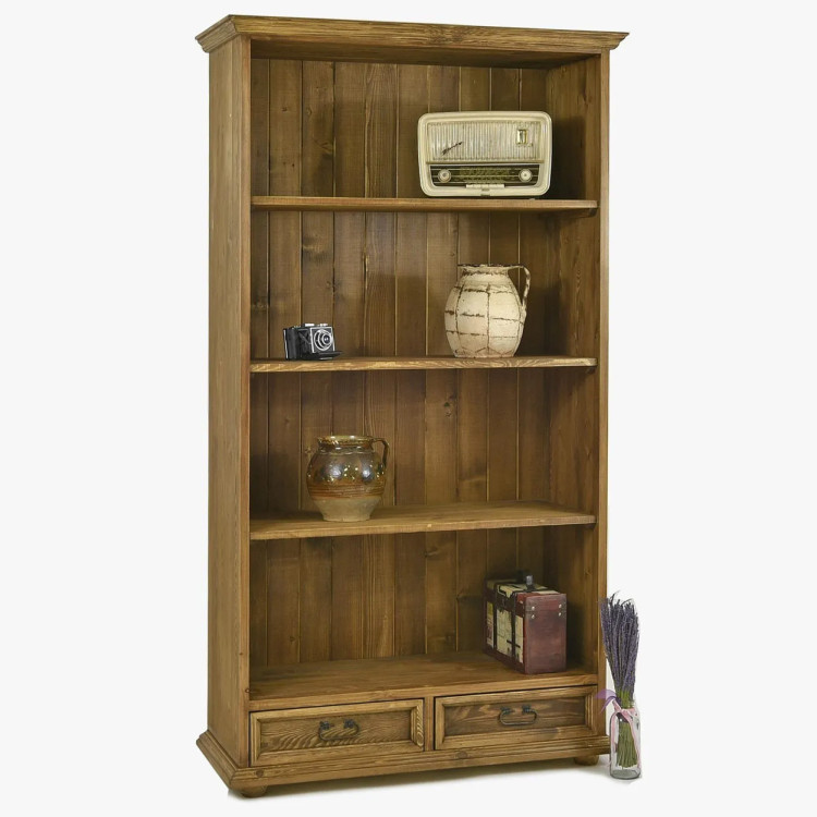 Könyvespolc rusztikus stílusban