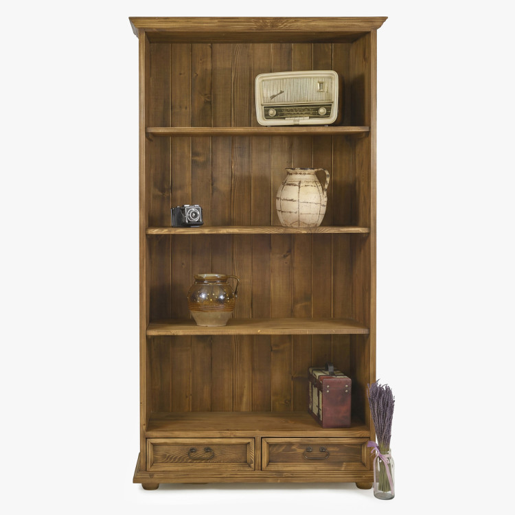 Könyvespolc rusztikus stílusban