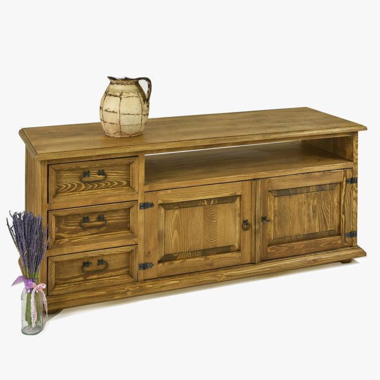 Paraszti tv komód tömörfából típus 107