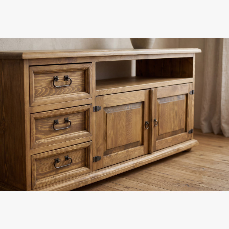 Paraszti tv komód tömörfából típus 107