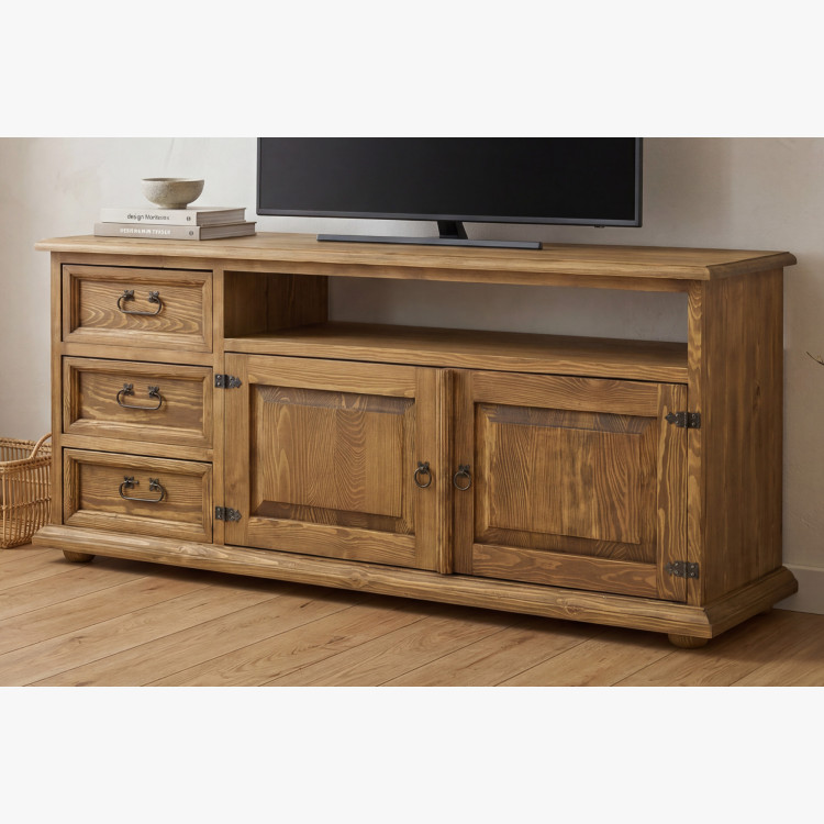 Paraszti tv komód tömörfából típus 107