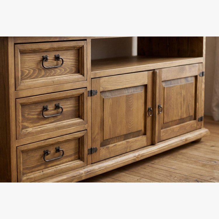 Paraszti tv komód tömörfából típus 107