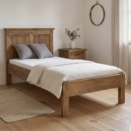 Egyszemélyes ágy rusztikus 90 x 200 cm