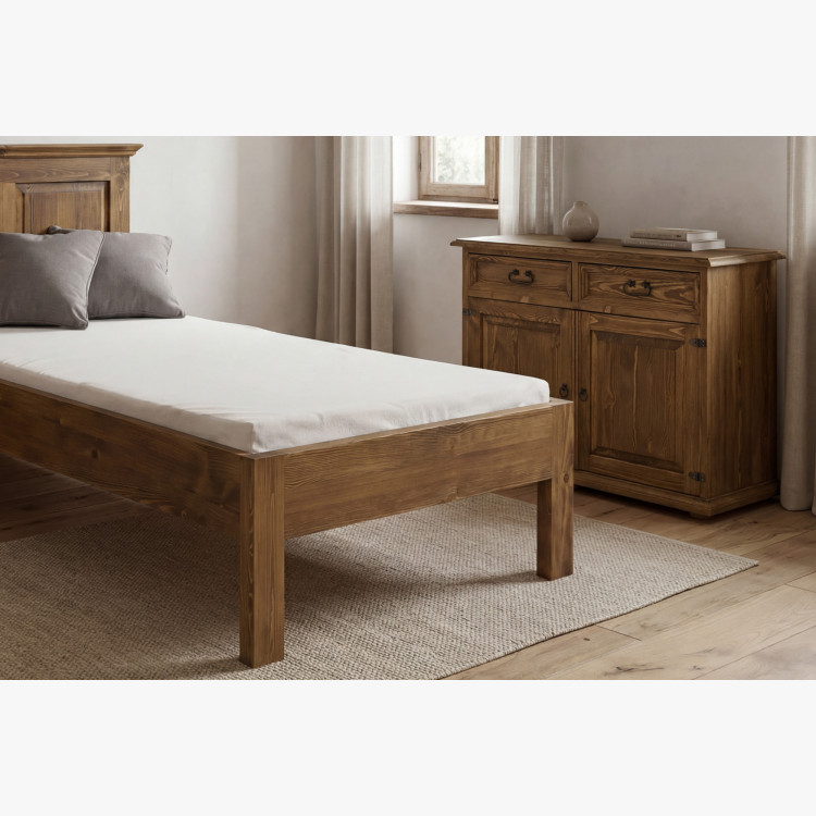 Egyszemélyes ágy rusztikus 90 x 200 cm