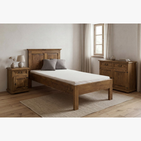 Egyszemélyes ágy rusztikus 90 x 200 cm