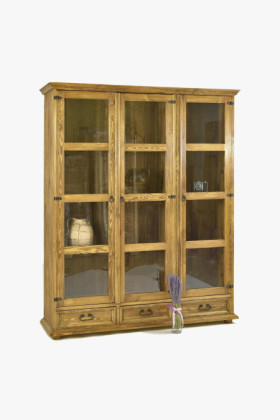 Nagy rusztikus étkező vitrin 2