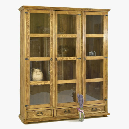 Nagy rusztikus étkező vitrin