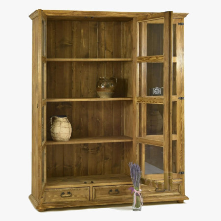 Nagy rusztikus étkező vitrin