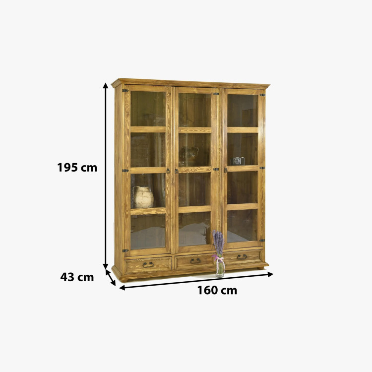 Nagy rusztikus étkező vitrin