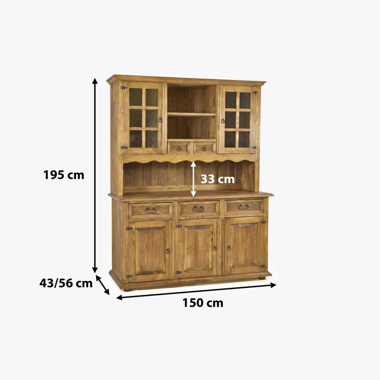 Rusztikus étkezői tálalószekrény