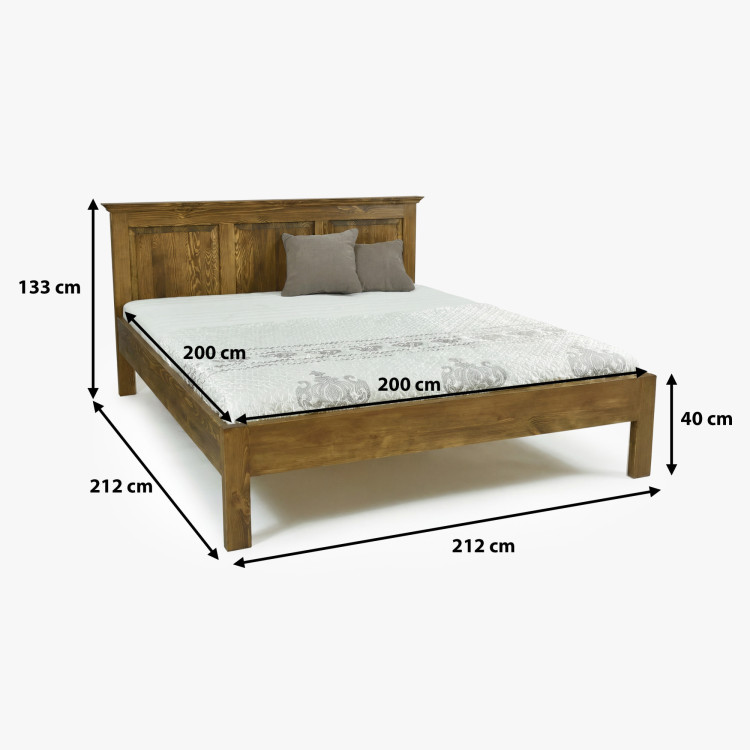 Franciaágy rusztikus stílusban 200 x 200