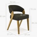 Luxus szék - tölgyfa , Almondo  - 13